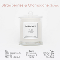 Thumbnail for GRACE - Champagne & Strawberries Classic Candle