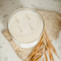 Thumbnail for Large Deluxe Candle | Large Candle | Soy Wax | Passionfruit & Lime | Top View Candle Unlit | Bordeaux Candles