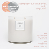 Thumbnail for GRACE - Champagne & Strawberries Large Deluxe Candle
