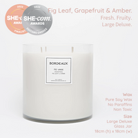 Thumbnail for Large Deluxe Candle | Large Candle | Soy Wax | Figtree | Bordeaux Candles