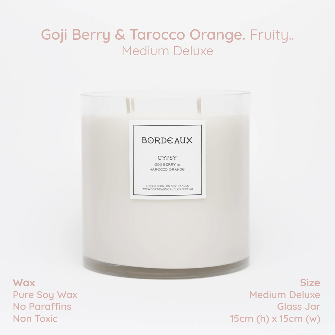 GYPSY - Goji Berry & Tarocco Orange Medium Deluxe Candle