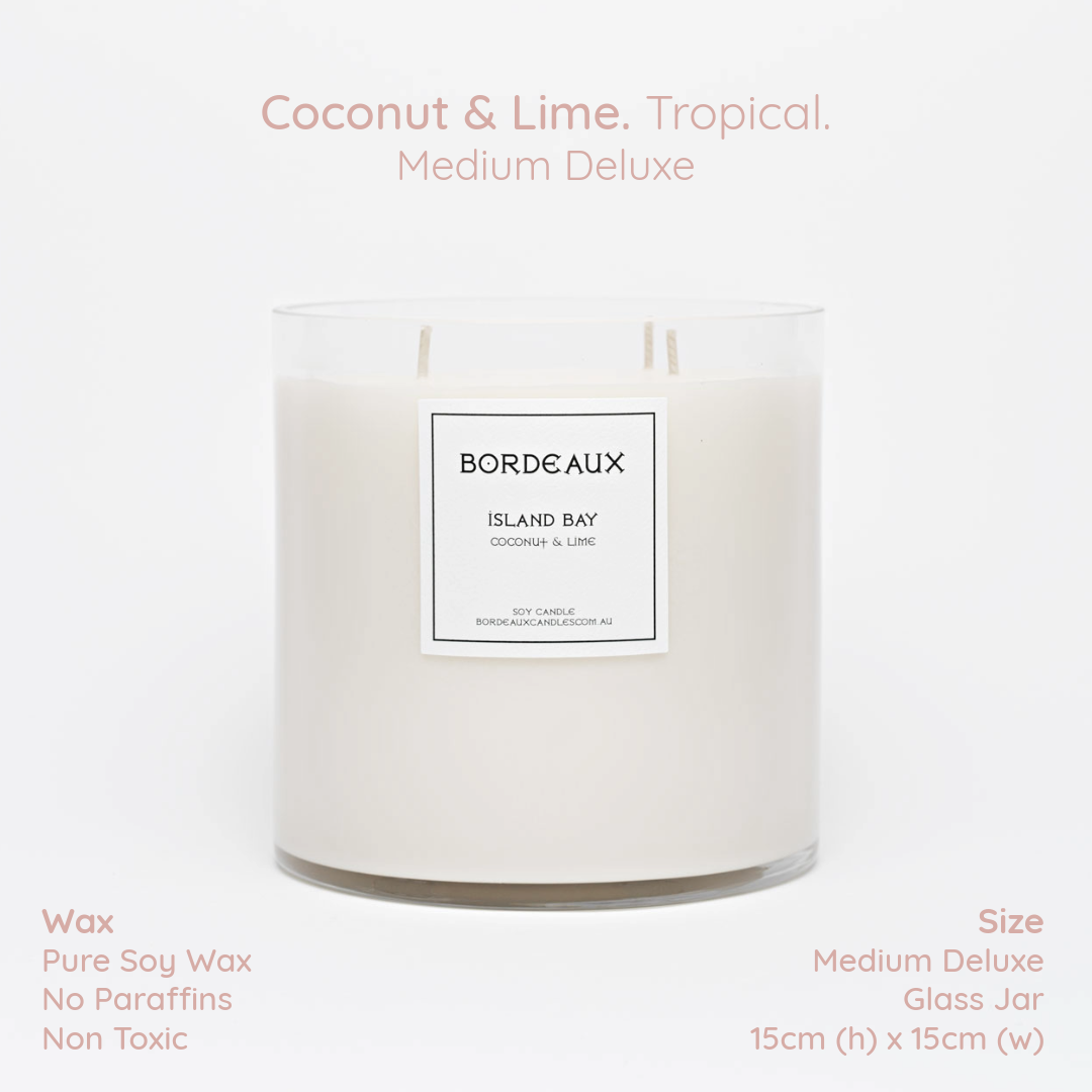 ISLAND BAY - Coconut & Lime Medium Deluxe Candle
