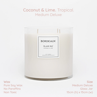 Thumbnail for ISLAND BAY - Coconut & Lime Medium Deluxe Candle