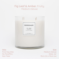 Thumbnail for Medium Deluxe Candle | Large Candle | Soy Wax | Figtree | Bordeaux Candles