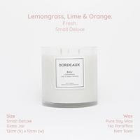 Thumbnail for Small Deluxe Candle | Small Candle | Soy Wax | Lemongrass | Bordeaux Candles