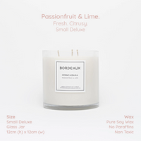 Thumbnail for Small Deluxe Candle | Small Candle | Soy Wax | Passionfruit & Lime | Bordeaux Candles