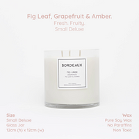 Thumbnail for Small Deluxe Candle | Small Candle | Soy Wax | Figtree | Bordeaux Candles