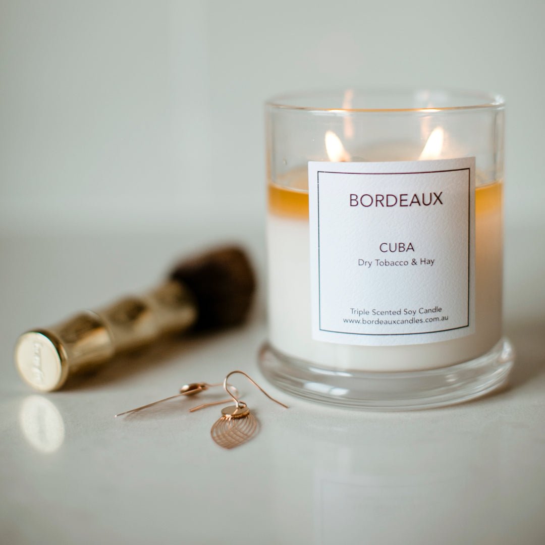 Classic Candle | Lifestyle Photo | Dry Tobacco & Hay | Bordeaux Candles