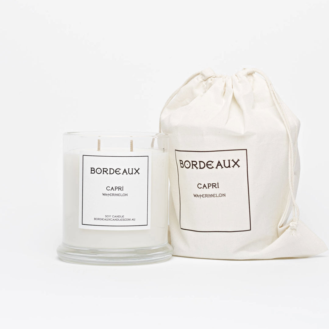 Classic Candle | Classic Candle with Bag | Soy Wax | Watermelon | Bordeaux Candles