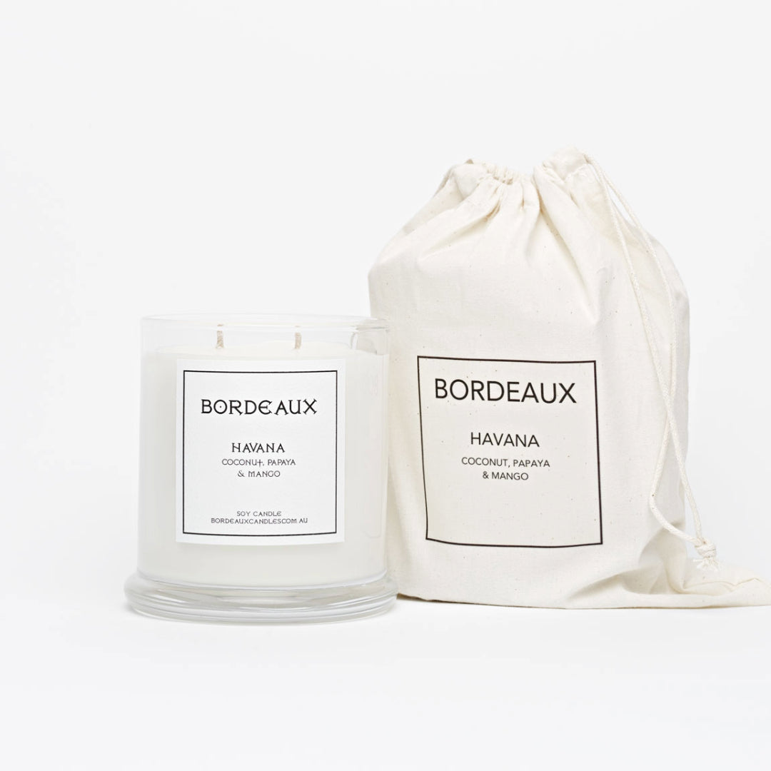 tropical coconut candle with bag