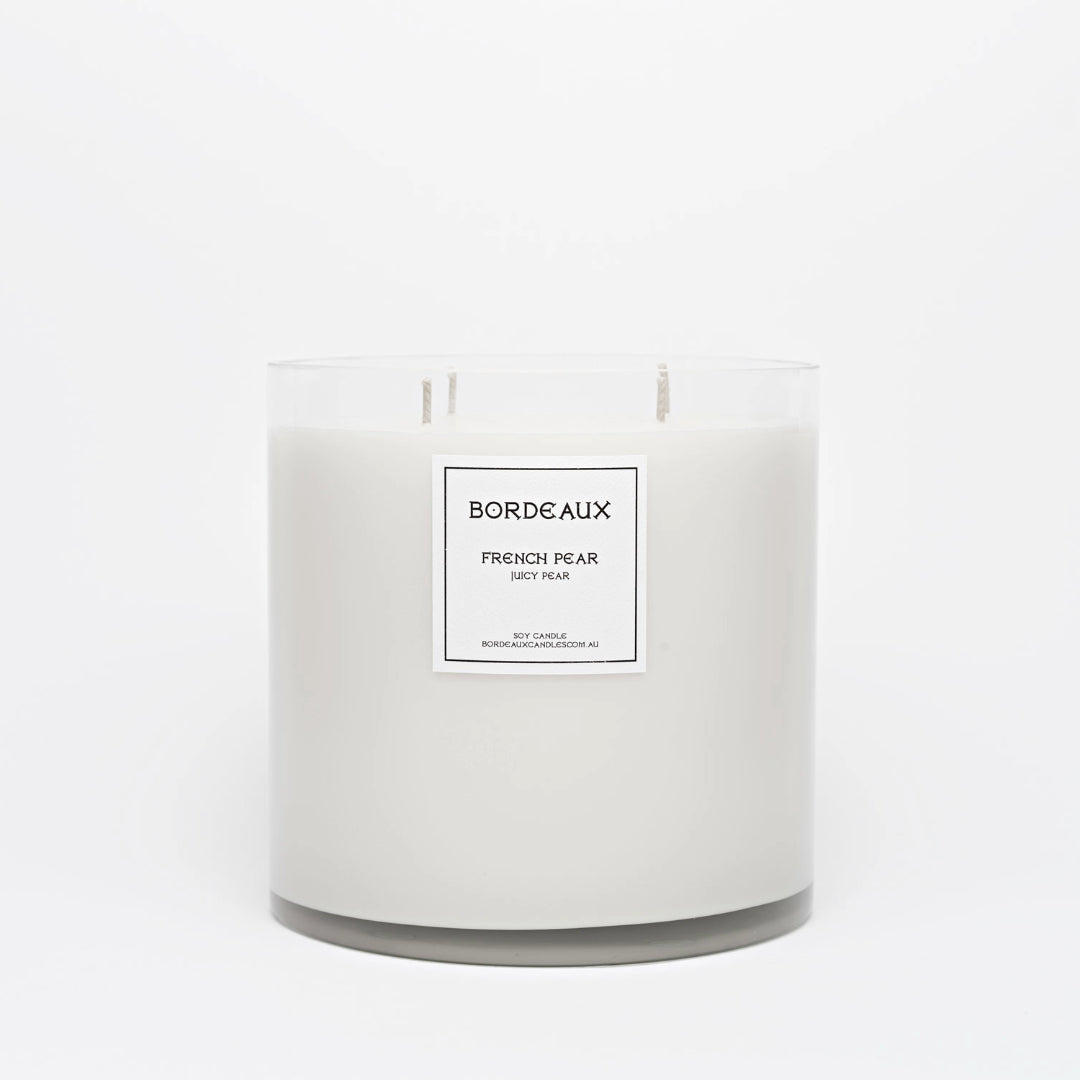Large Candle | Pure Soy Wax | French Pear | Bordeaux Candles