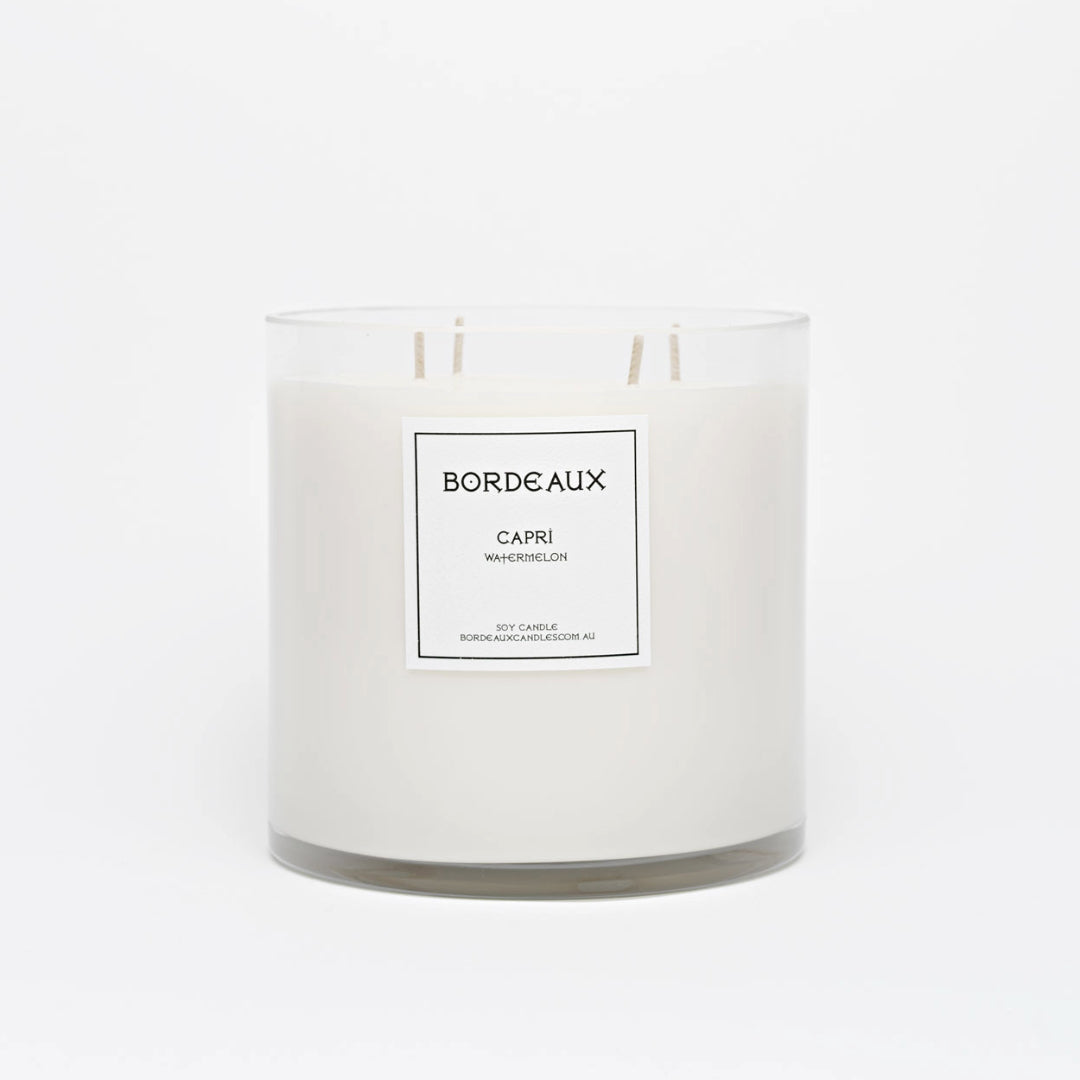 Large Candle | Pure Soy Wax | Watermelon | Bordeaux Candles