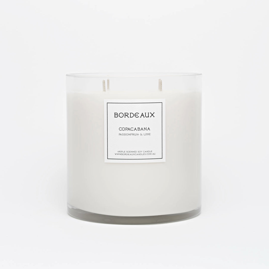 Large Candle | Pure Soy Wax | Passionfruit & Lime | Bordeaux Candles