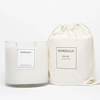 Thumbnail for Medium Deluxe Candle | Large Candle with Bag | Soy Wax | Lemongrass | Bordeaux Candles