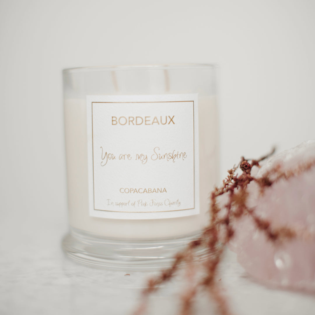 Pink Finss Charity Candle - 350g Classic - Copacabana