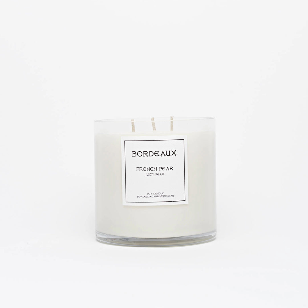 Small Candle | Pure Soy Wax | French Pear | Bordeaux Candles