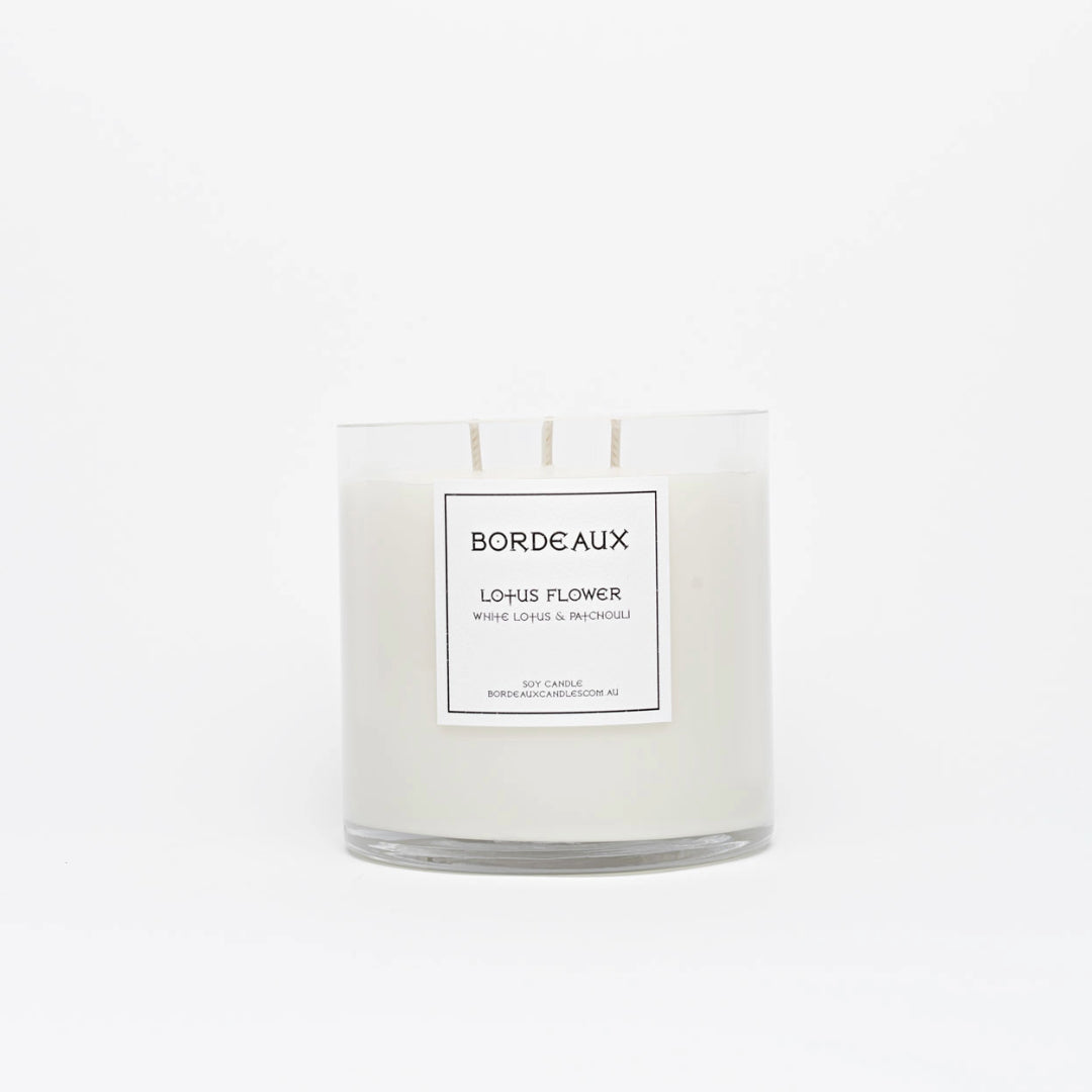 LOTUS FLOWER - Lotus, Vanilla & Patchouli Small Deluxe Candle