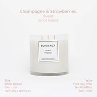 Thumbnail for GRACE - Champagne & Strawberries Small Deluxe Candle