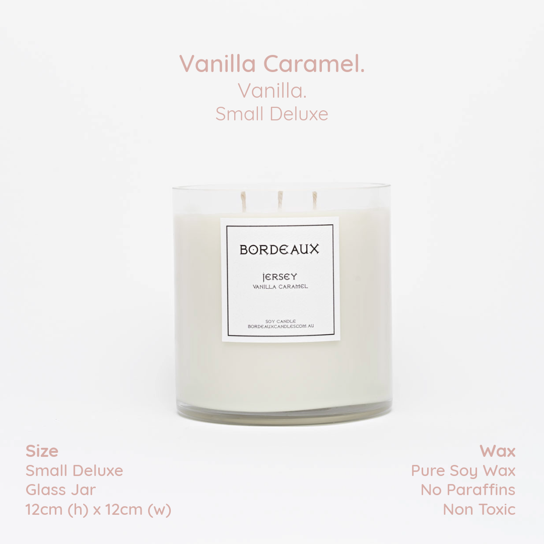 JERSEY - Vanilla Caramel Small Deluxe Candle