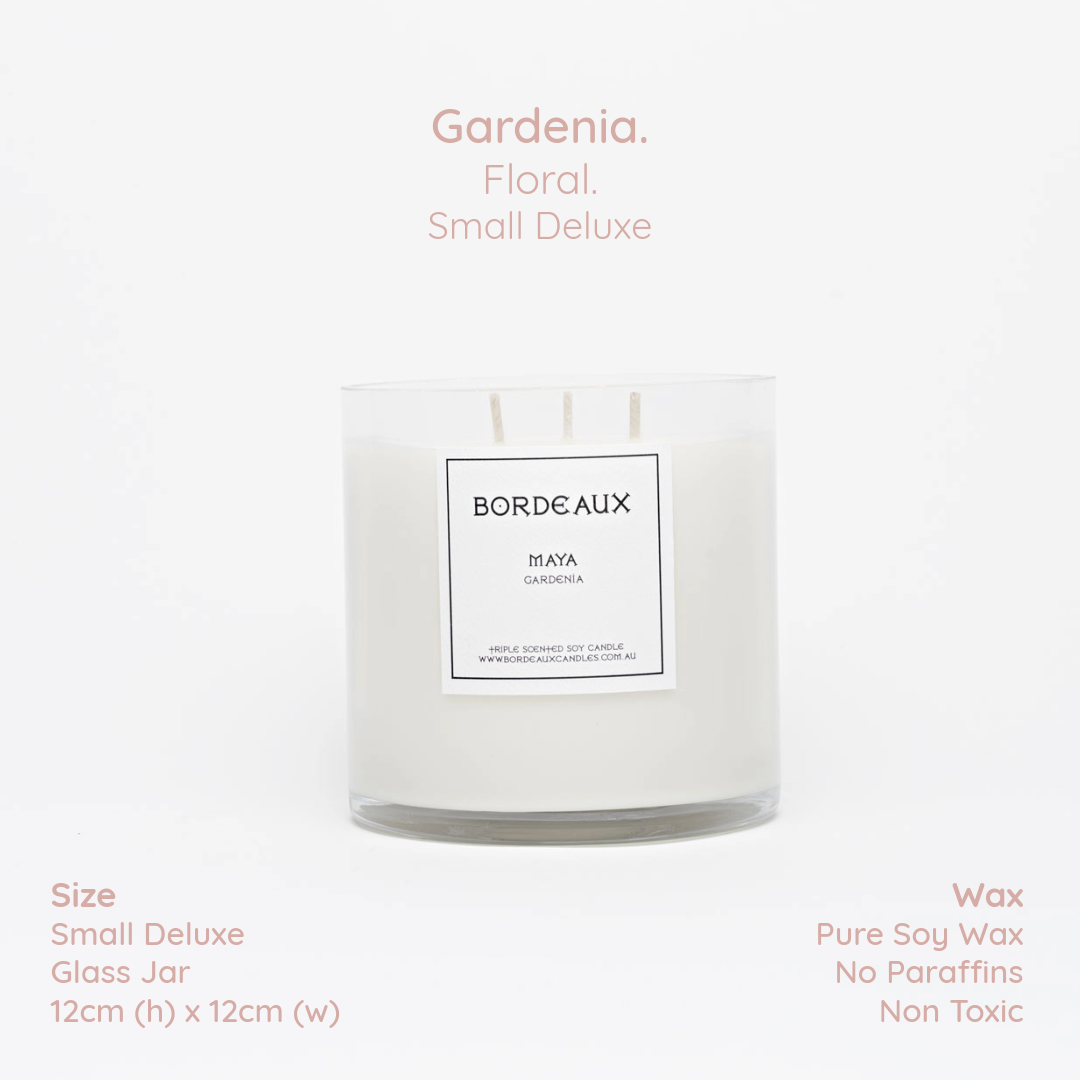 MAYA - Gardenia & Star Jasmine Small Deluxe Candle