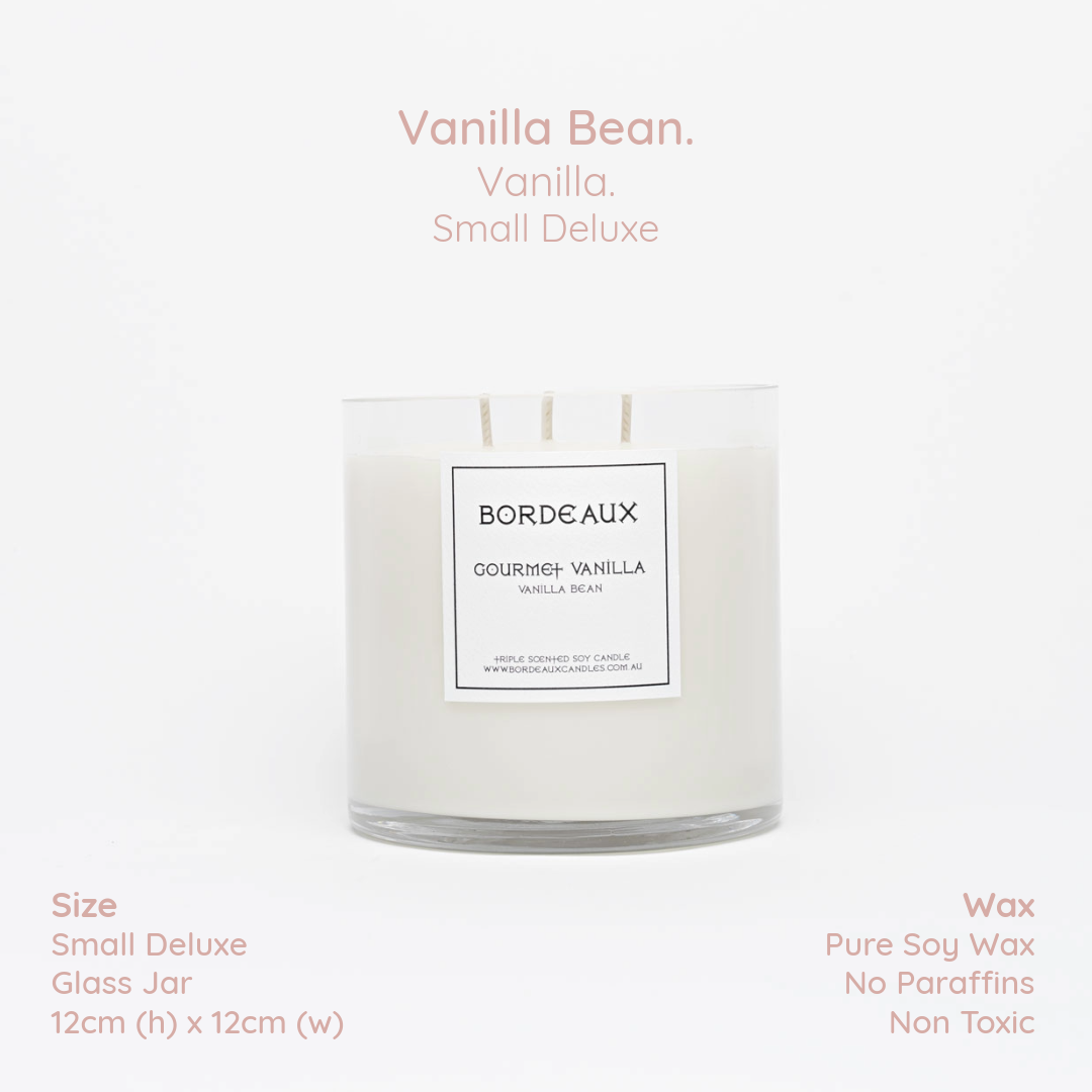 GOURMET VANILLA - Vanilla Bean Small Deluxe Candle