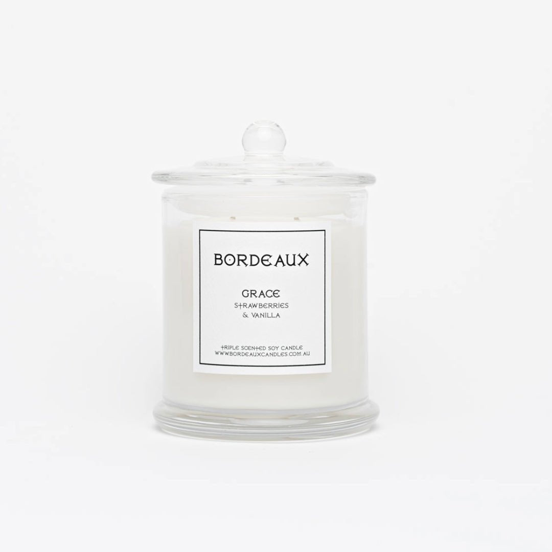 Classic Candle - Grace - Champagne & Strawberries - Bordeaux Candles